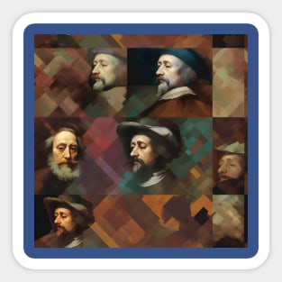 Rembrandt Paintings Mashup Sticker